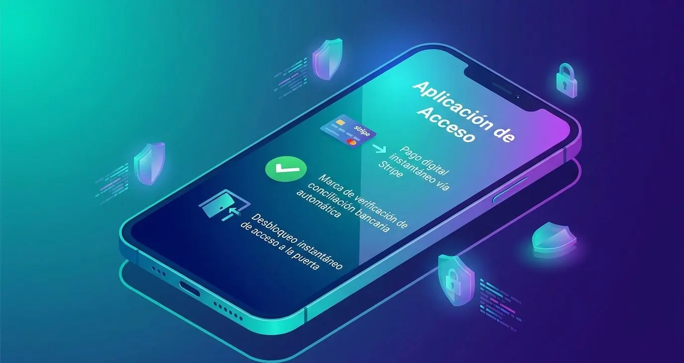 App con pago digital y desbloqueo de acceso